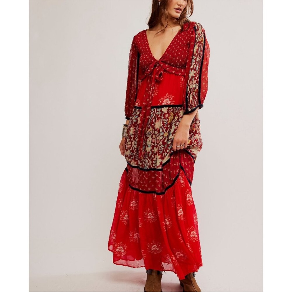 Free People Bali Laurel Tiered Maxi Sundress